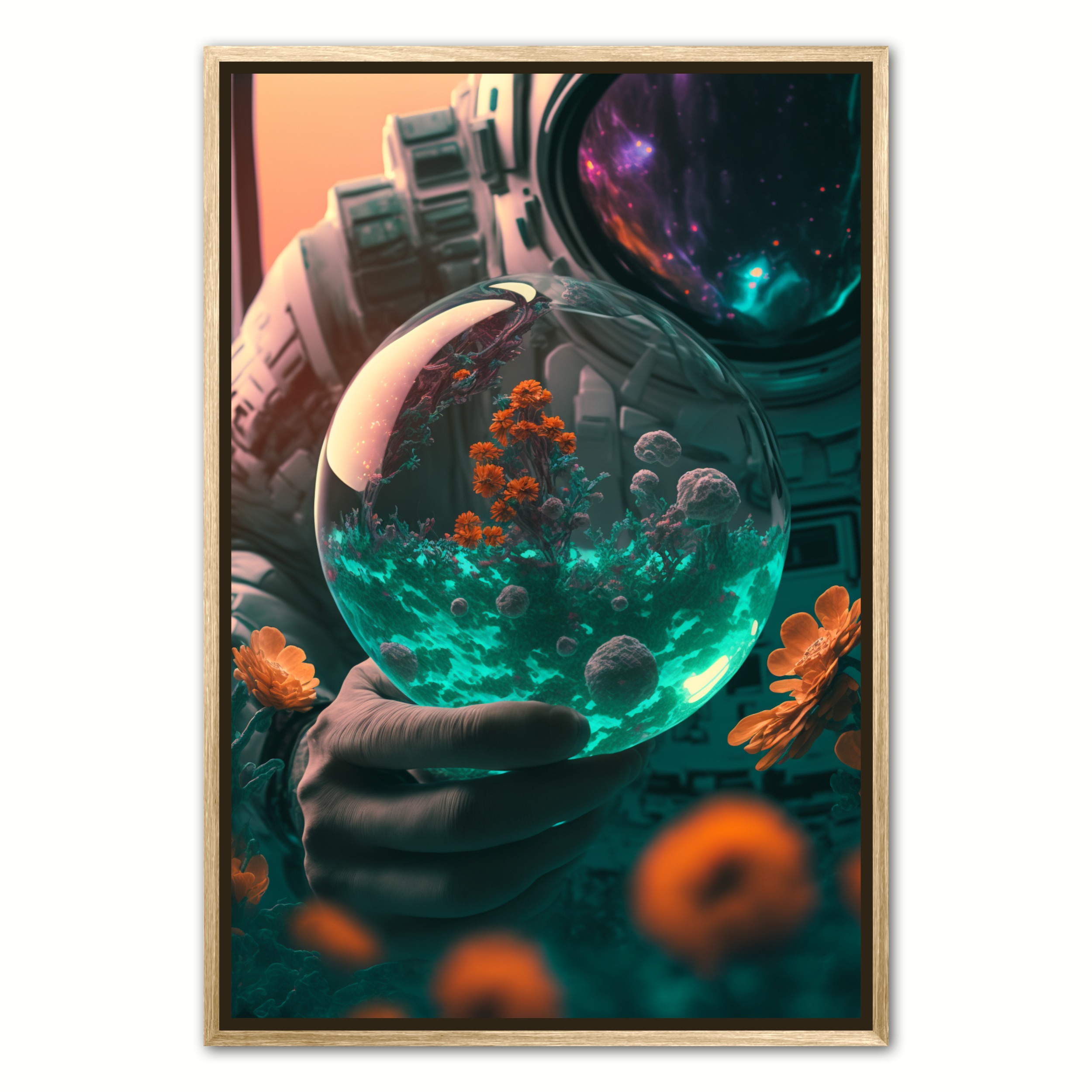 Billede af Plakat med Glaskuglen - Interstellar Orange 21 x 29,7 cm (A4)