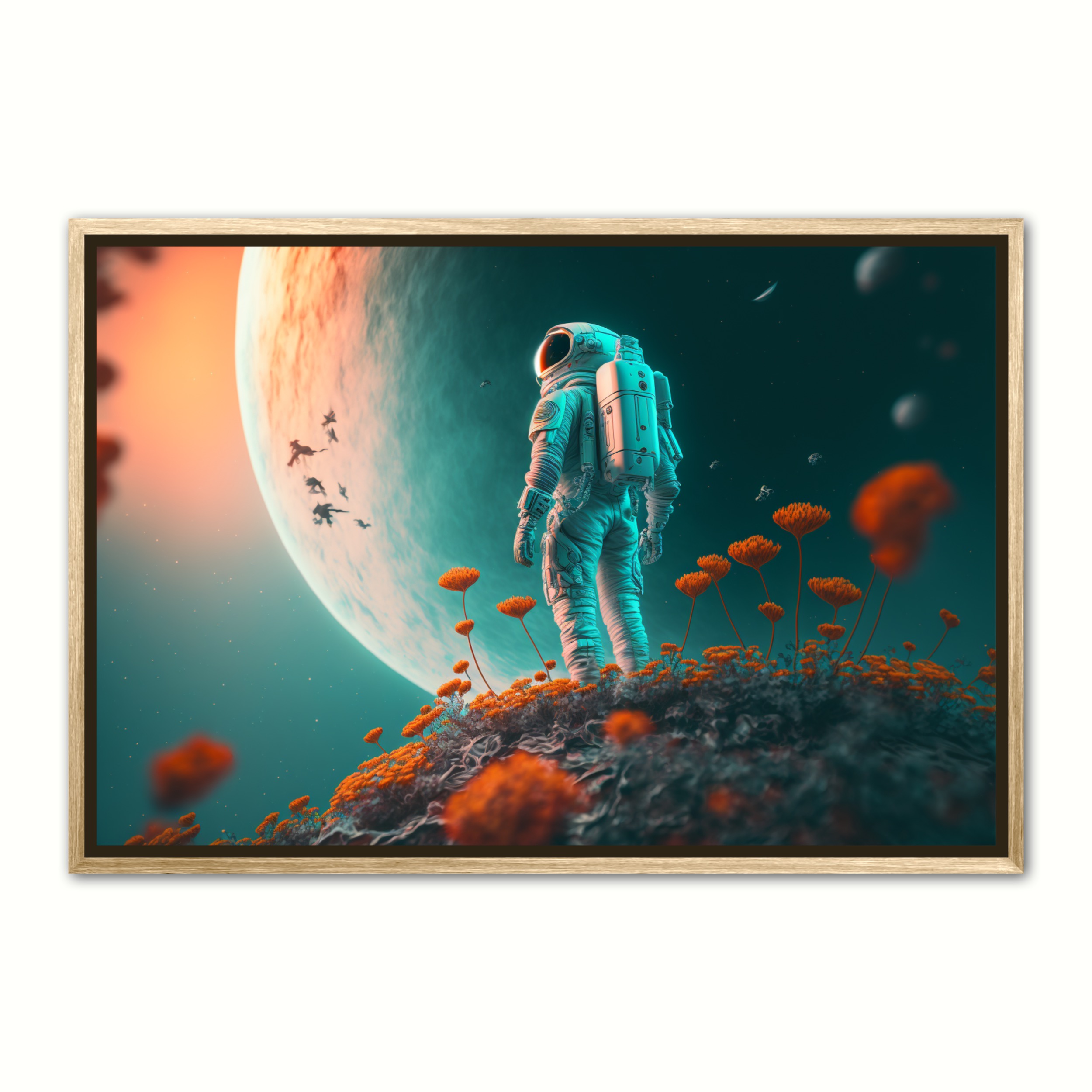 Billede af Plakat med Udsigten - Interstellar Orange 21 x 29,7 cm (A4)