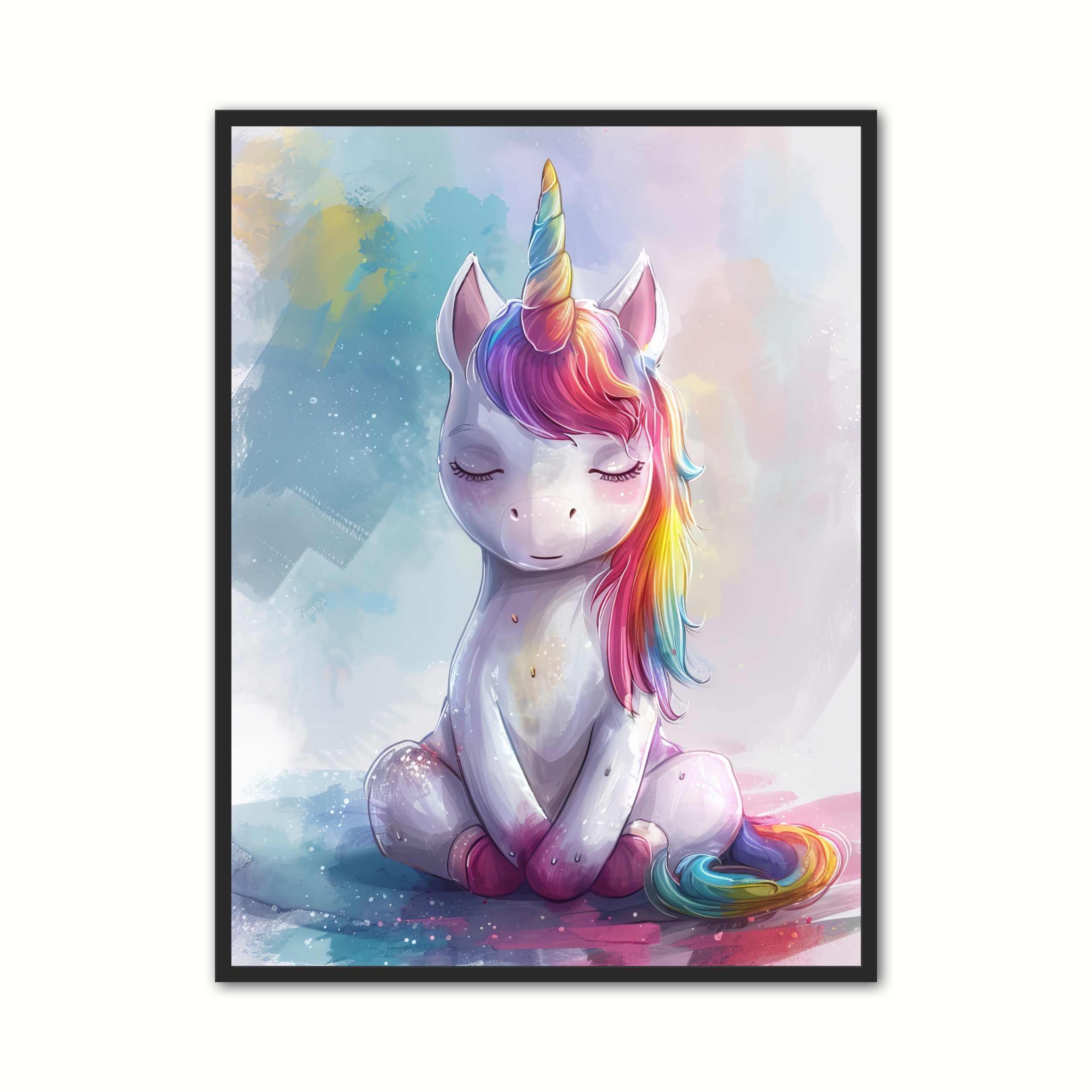 Enhjrning Plakat 12 - Brneplakater 21 x 29,7 cm (A4)