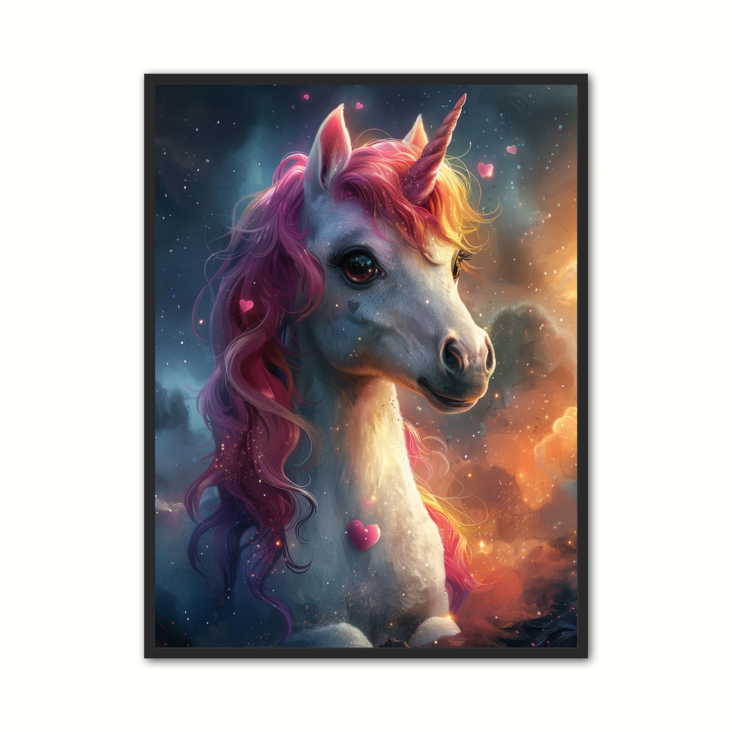 Enhjrning Plakat 13 - Brneplakater 21 x 29,7 cm (A4)