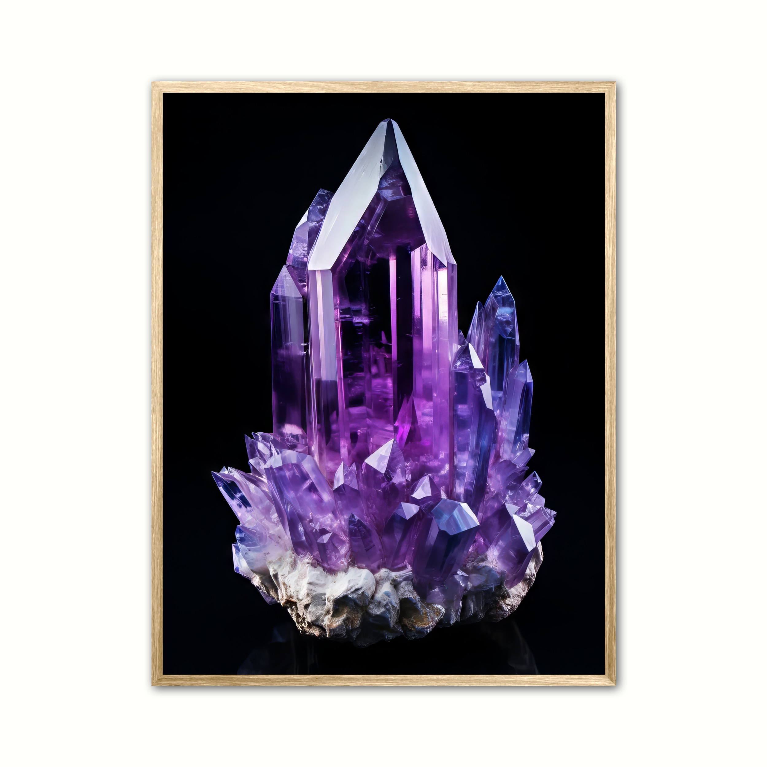 Plakat med Ametyst Nr. 8 - Krystaller 21 x 29,7 cm (A4)