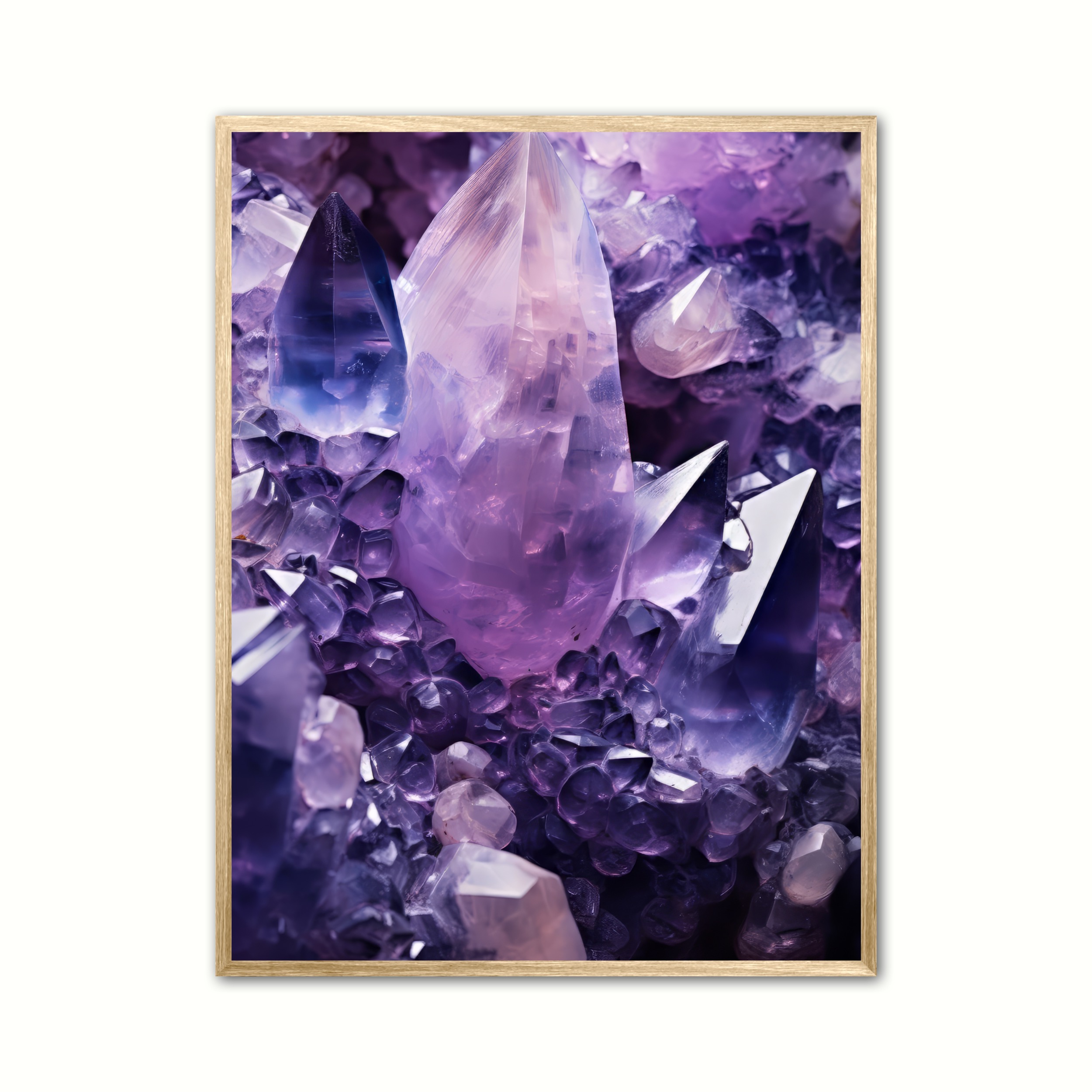 Plakat med Ametyst Nr. 4 - Krystaller 21 x 29,7 cm (A4)