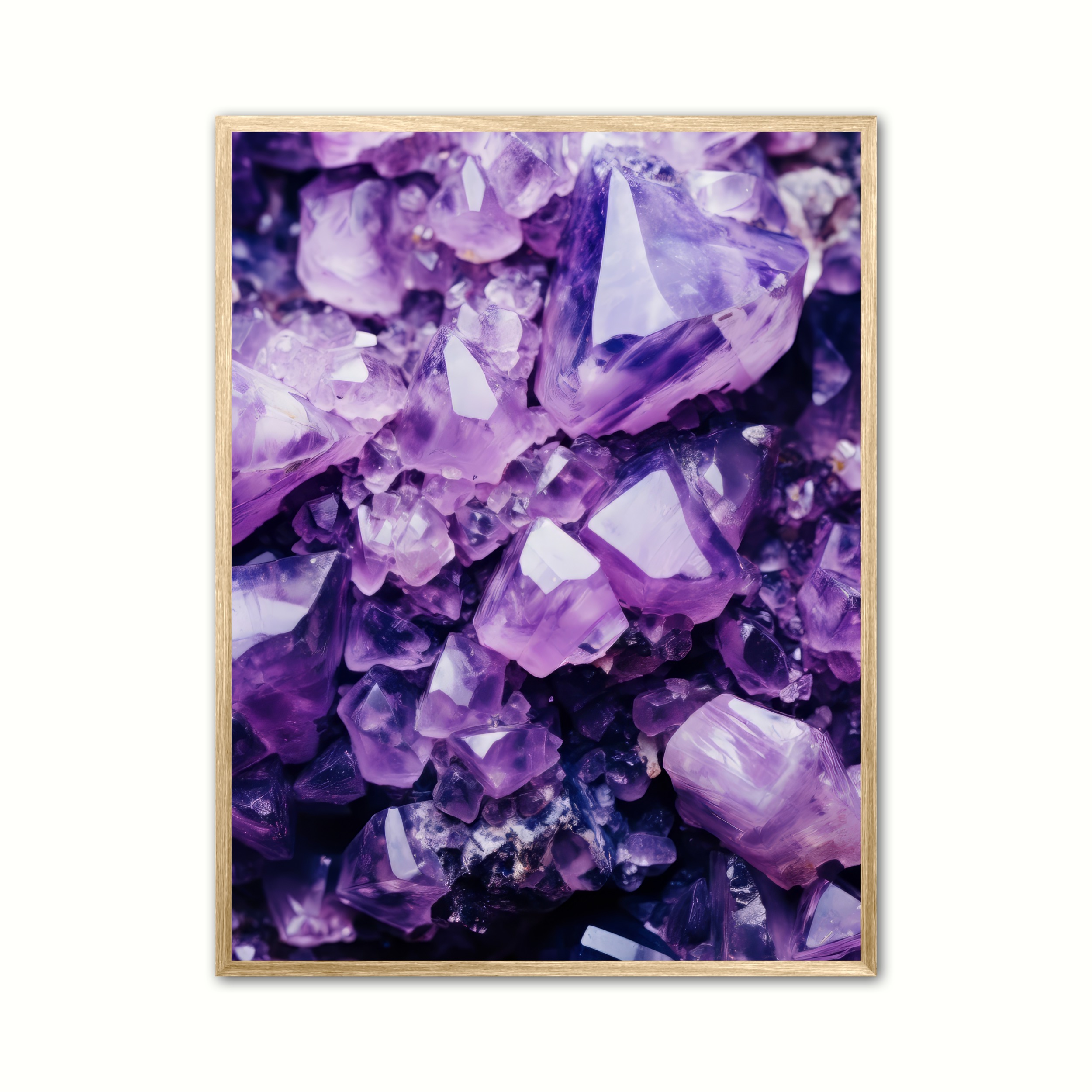 Plakat med Ametyst Nr. 3 - Krystaller 21 x 29,7 cm (A4)