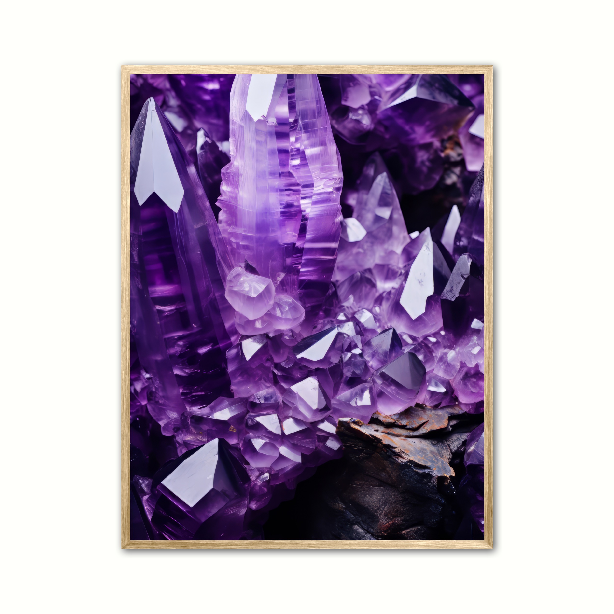 Plakat med Ametyst Nr. 1 - Krystaller 21 x 29,7 cm (A4)