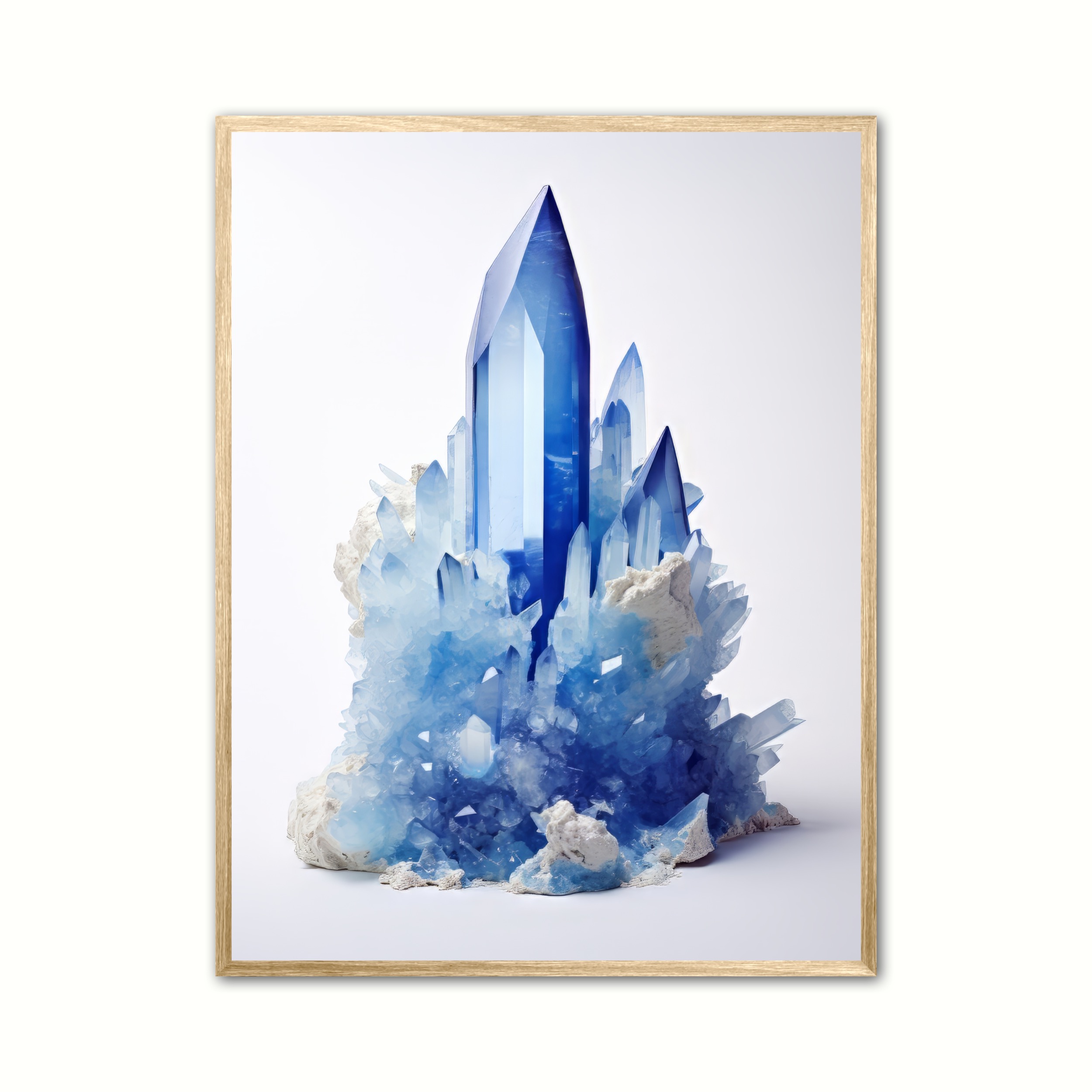 Plakat med Celestit Nr. 3 - Krystaller 50 x 70 cm (B2)