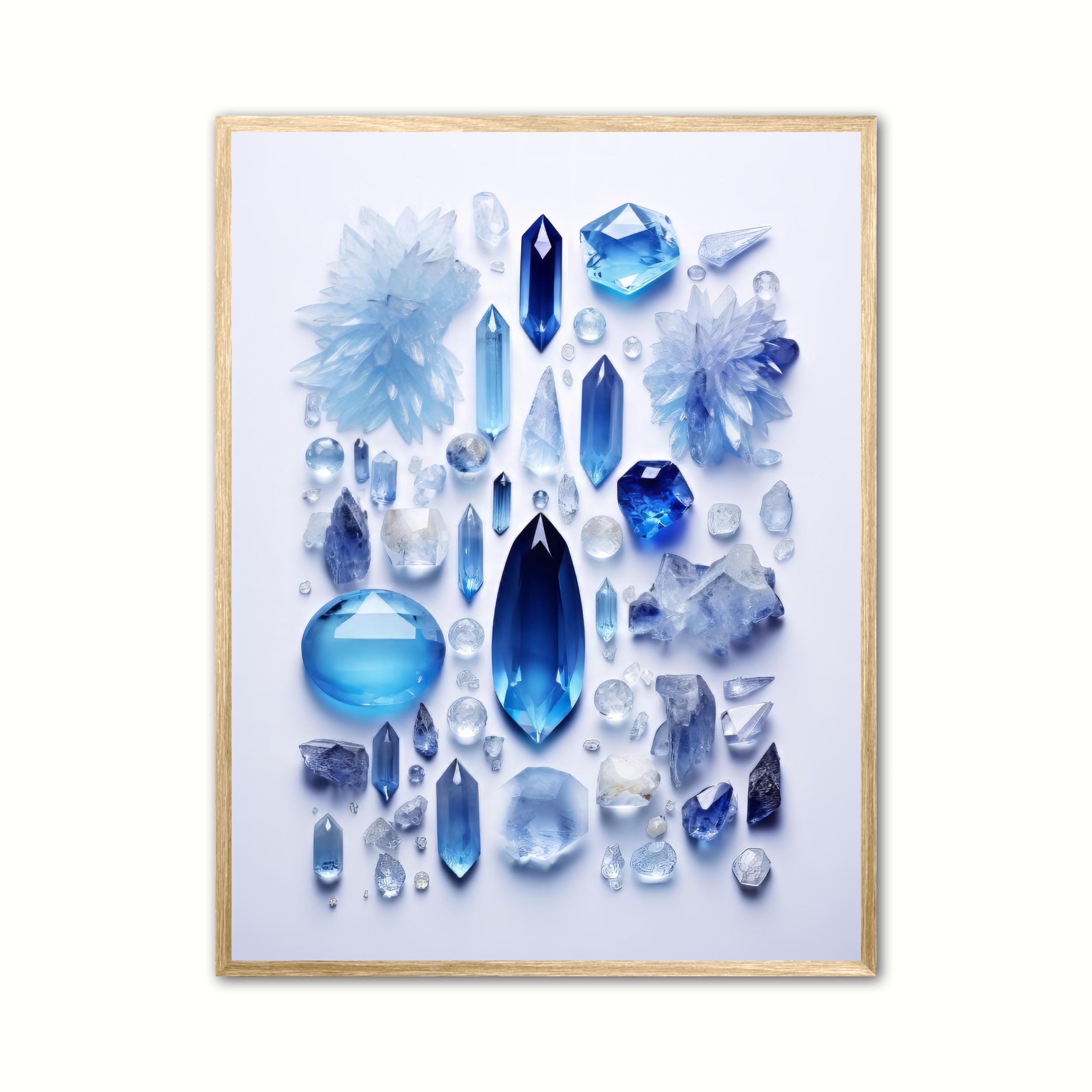 Plakat med Celestit Nr. 6 - Krystaller 21 x 29,7 cm (A4)