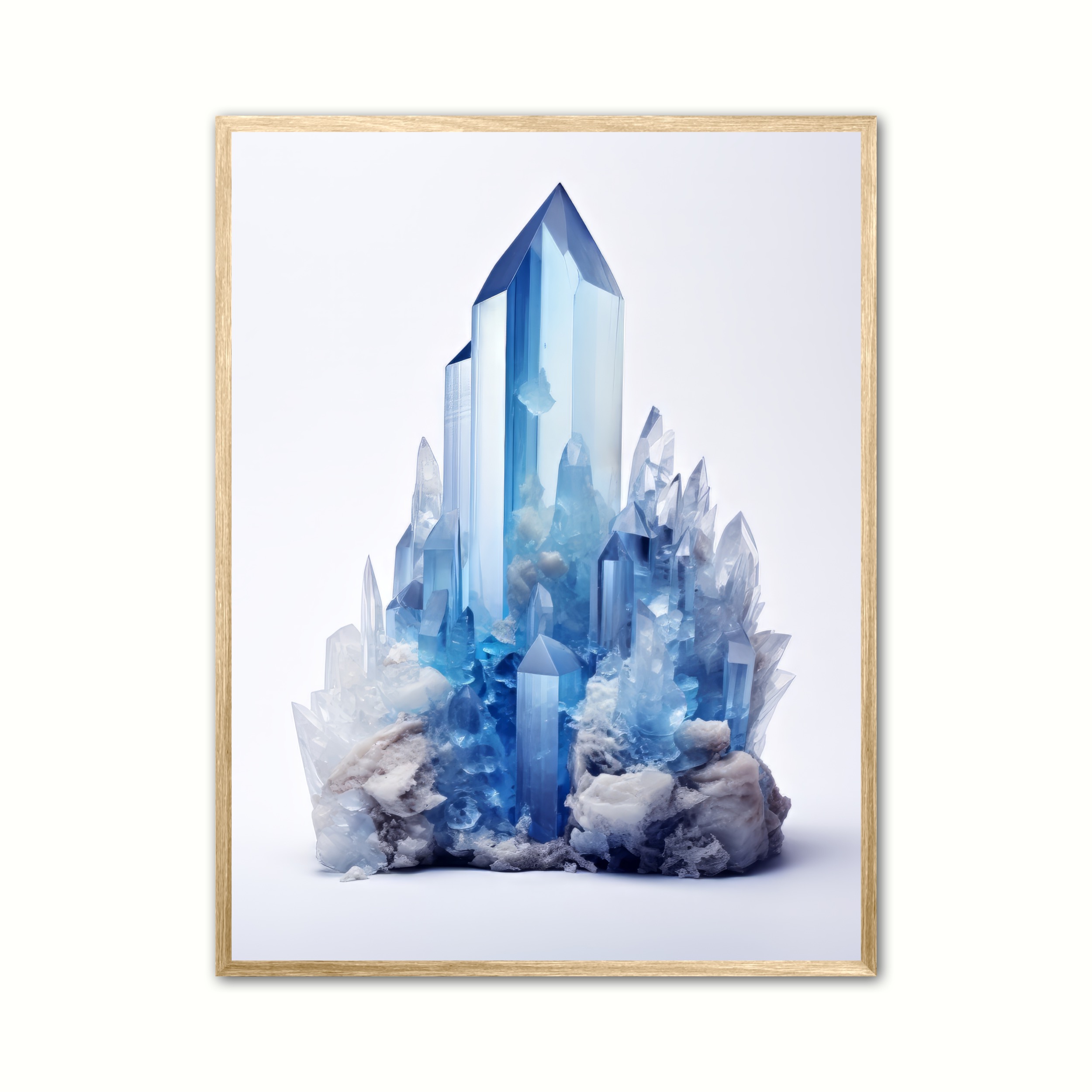 Plakat med Celestit Nr. 7 - Krystaller 21 x 29,7 cm (A4)