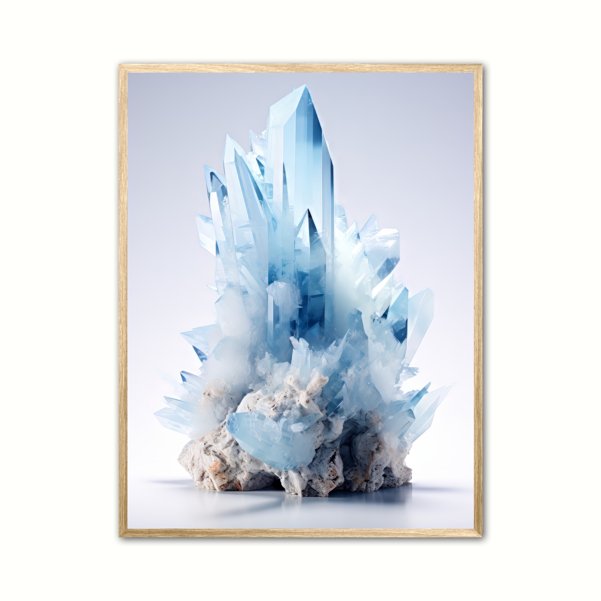 Plakat med Celestit Nr. 8 - Krystaller 50 x 70 cm (B2)