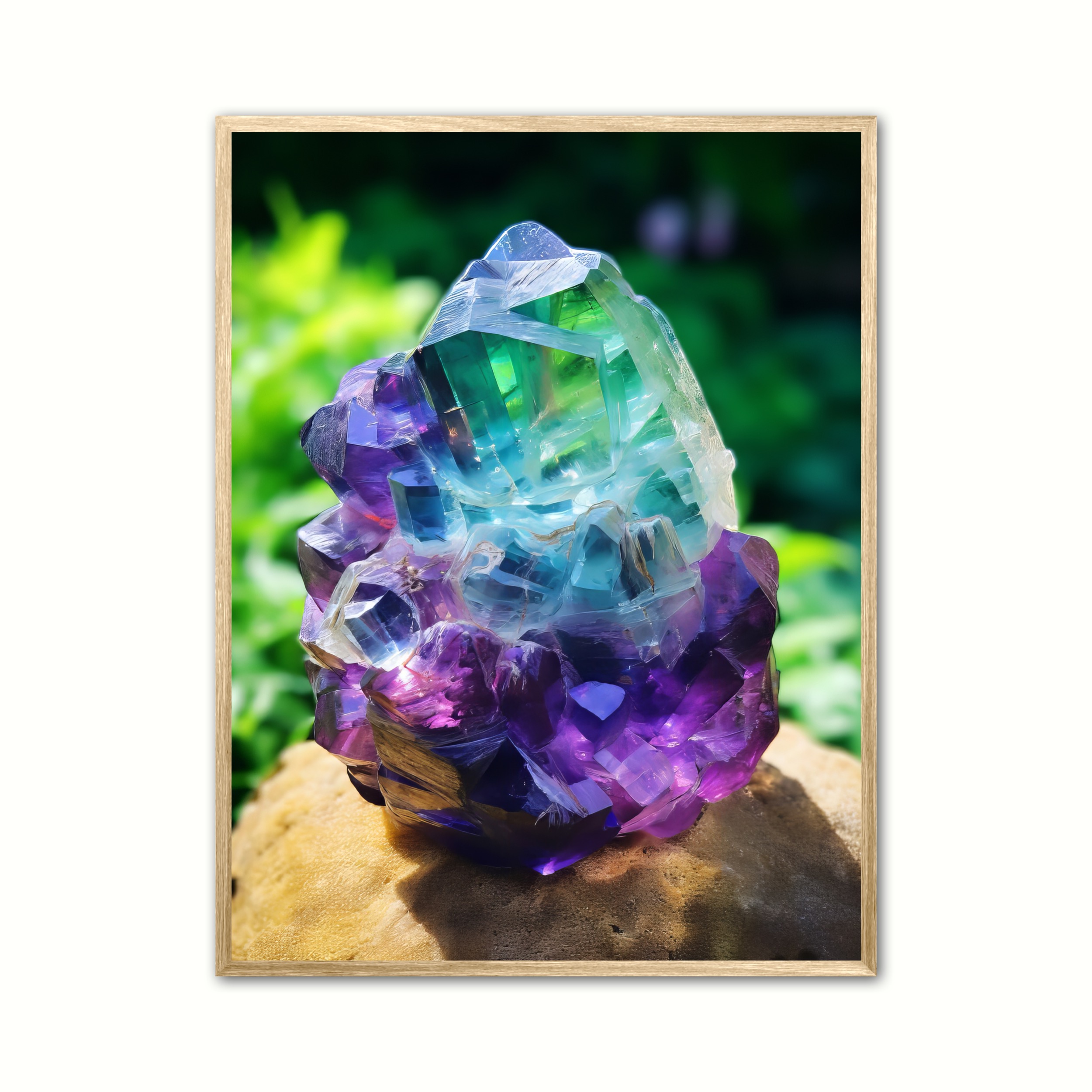 Regnbue Fluorit Nr. 1 - Krystal plakat 30 x 40 cm