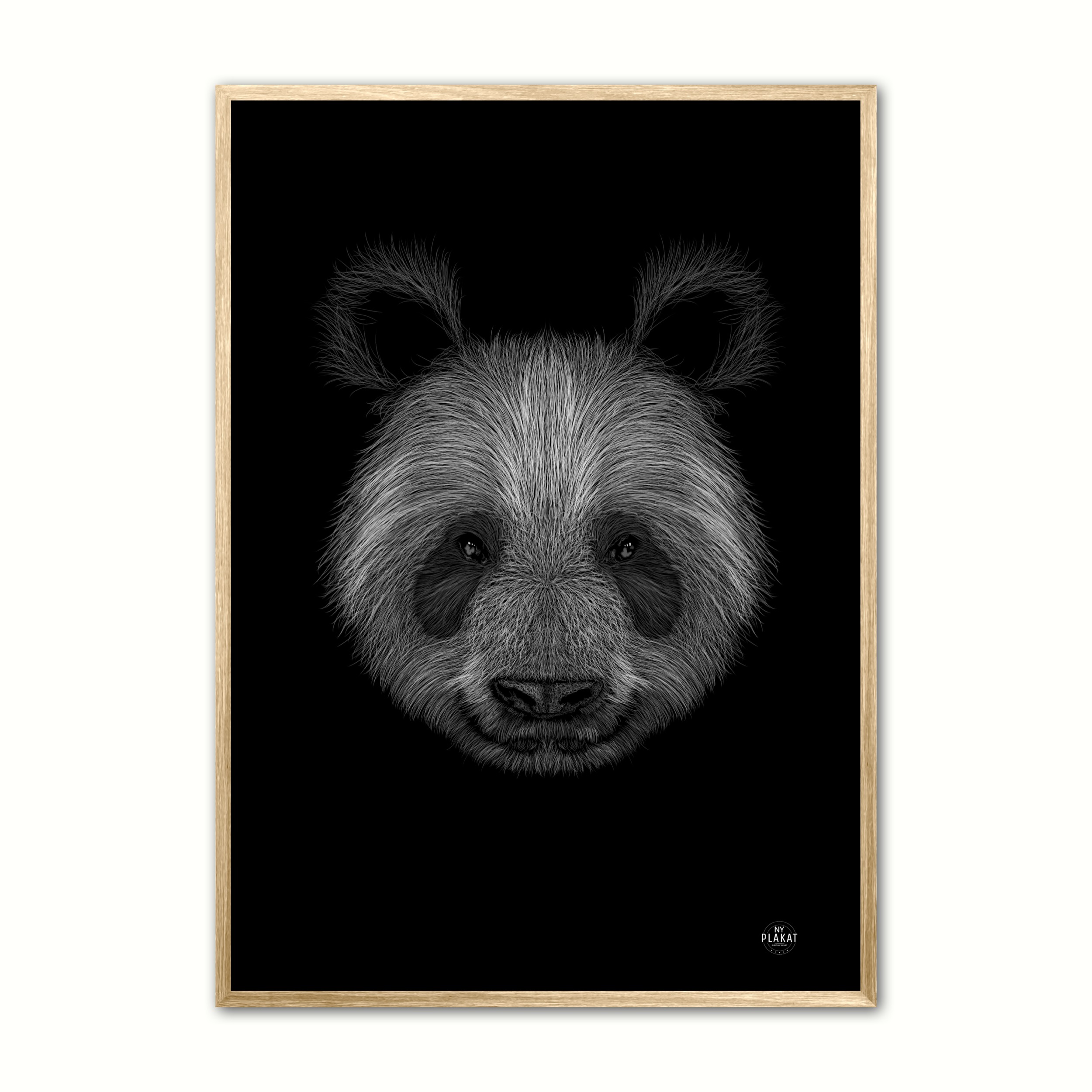 Se Panda - Scribble plakat 30 x 40 cm hos Nyplakat.dk