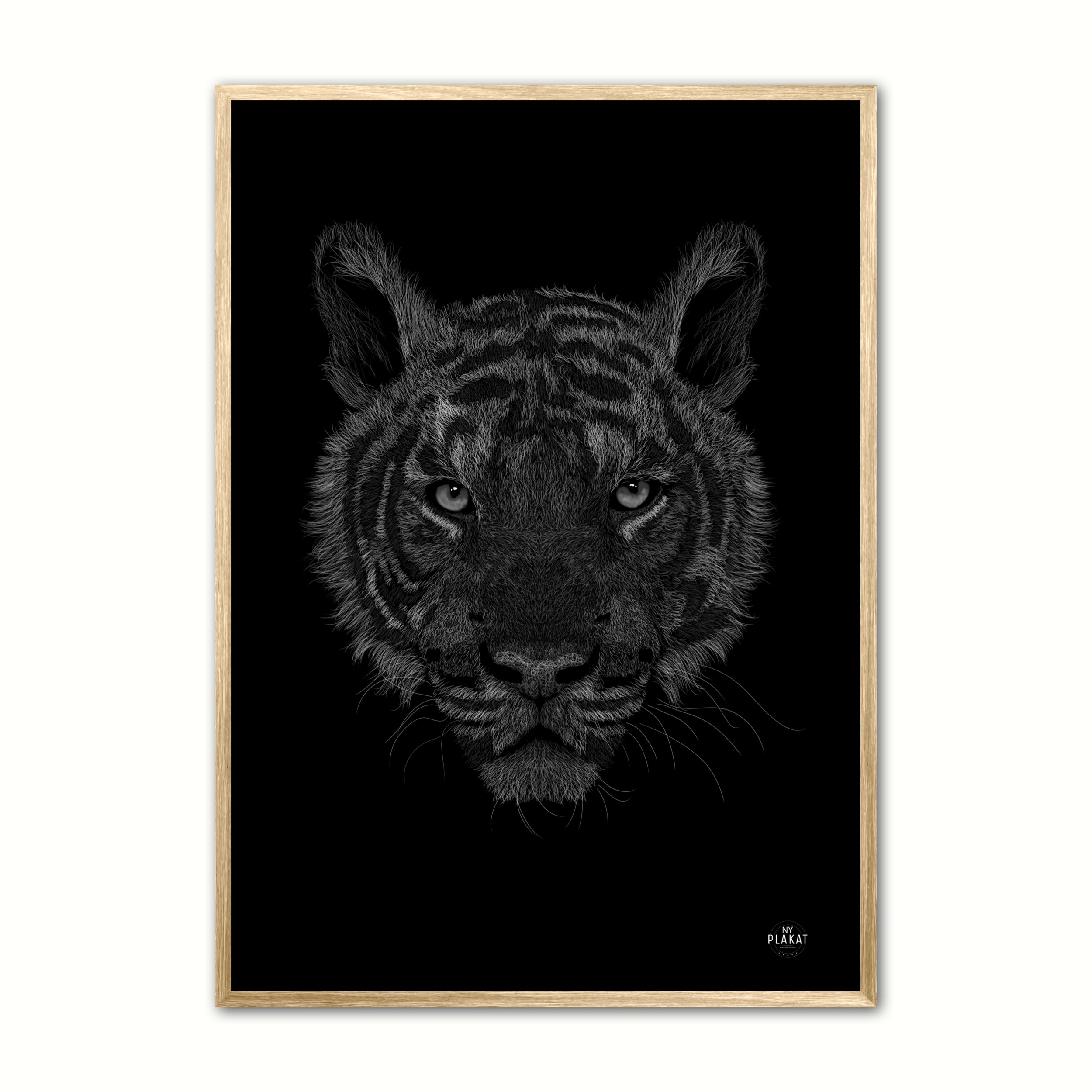 Se Bengalsk Tiger - Scribble plakat 21 x 29,7 cm (A4) hos Nyplakat.dk
