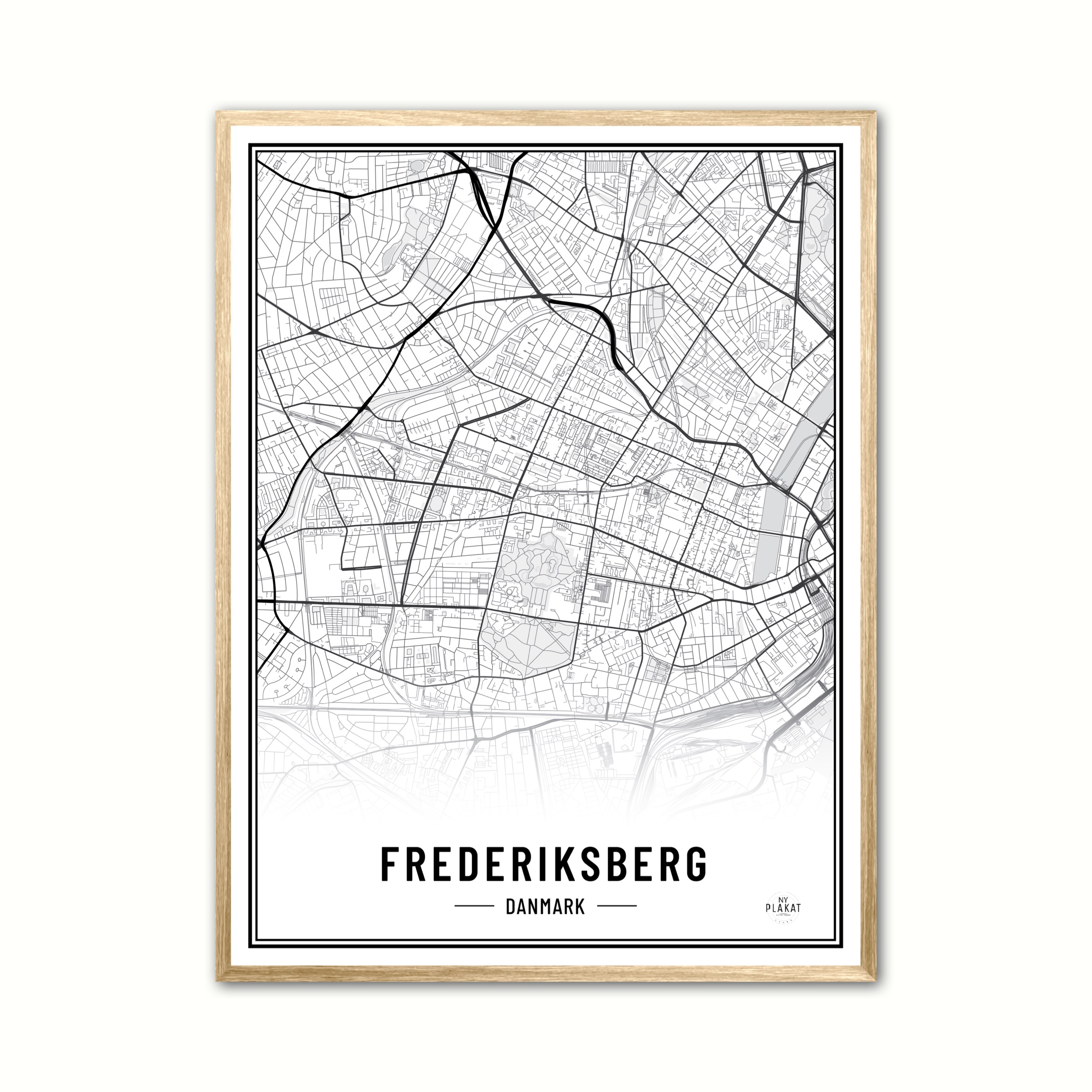 Billede af Plakat med Frederiksberg - Plakat 21 x 29,7 cm (A4)