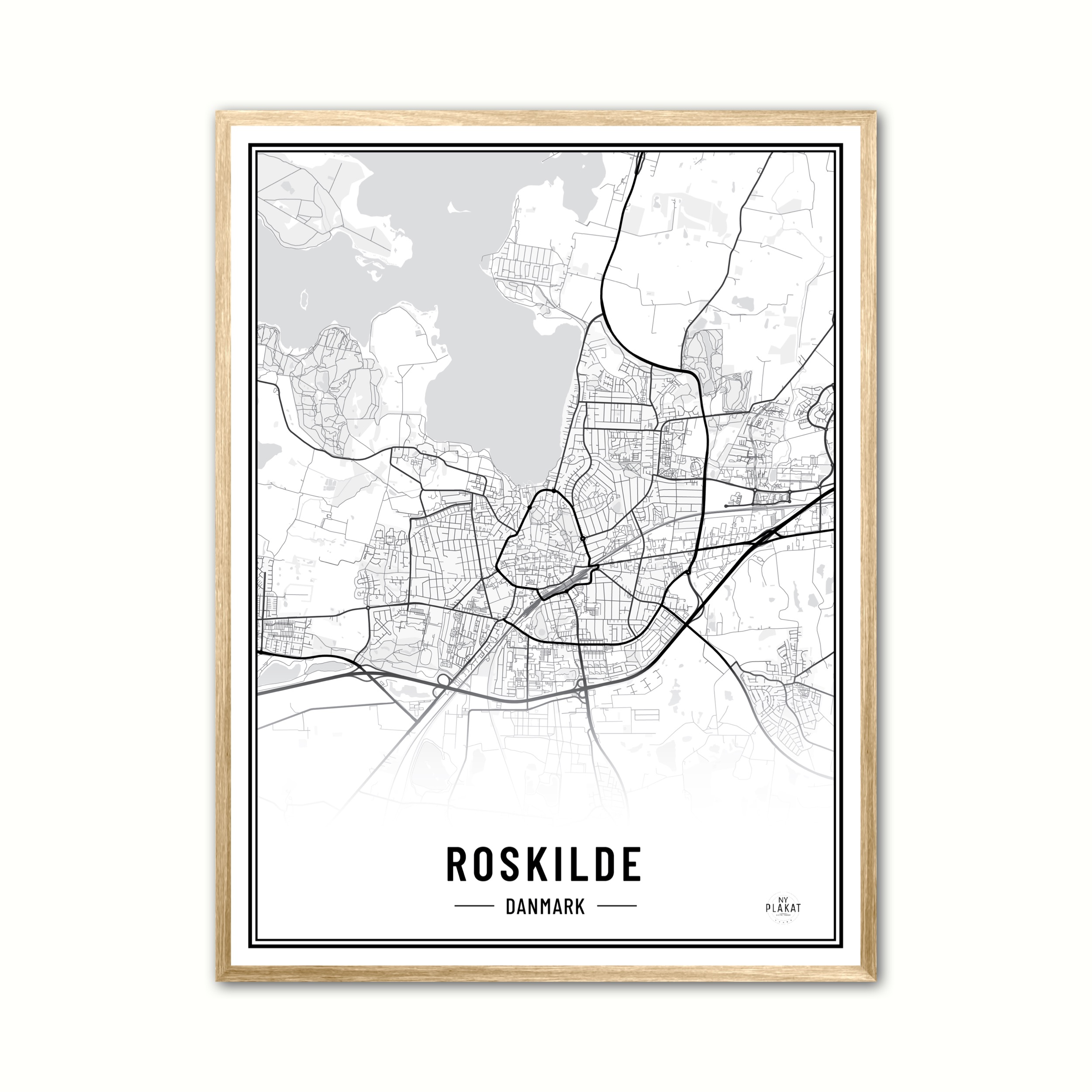 Billede af Plakat med Roskilde - Plakat 21 x 29,7 cm (A4)