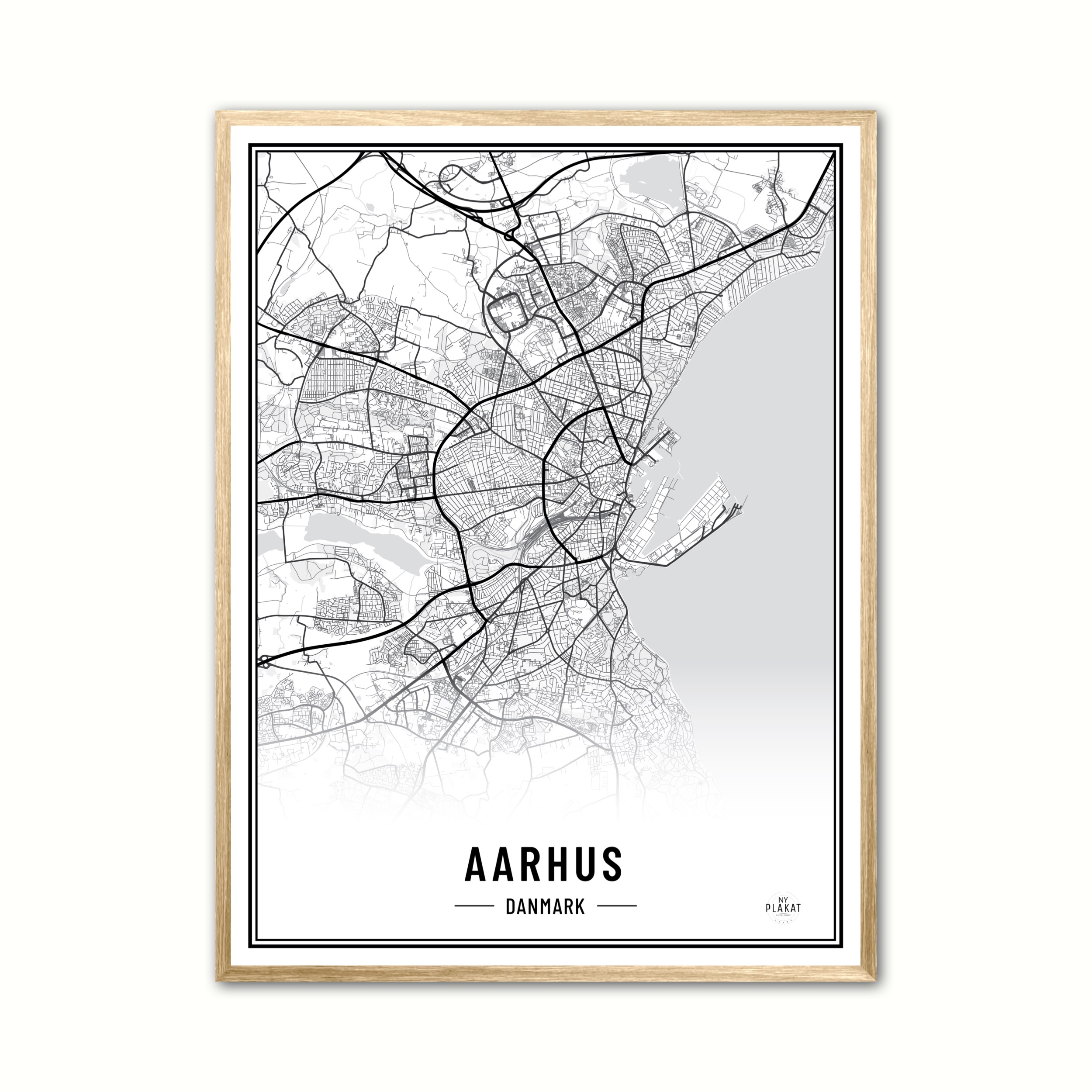 Billede af Plakat med Aarhus - Plakat 21 x 29,7 cm (A4)