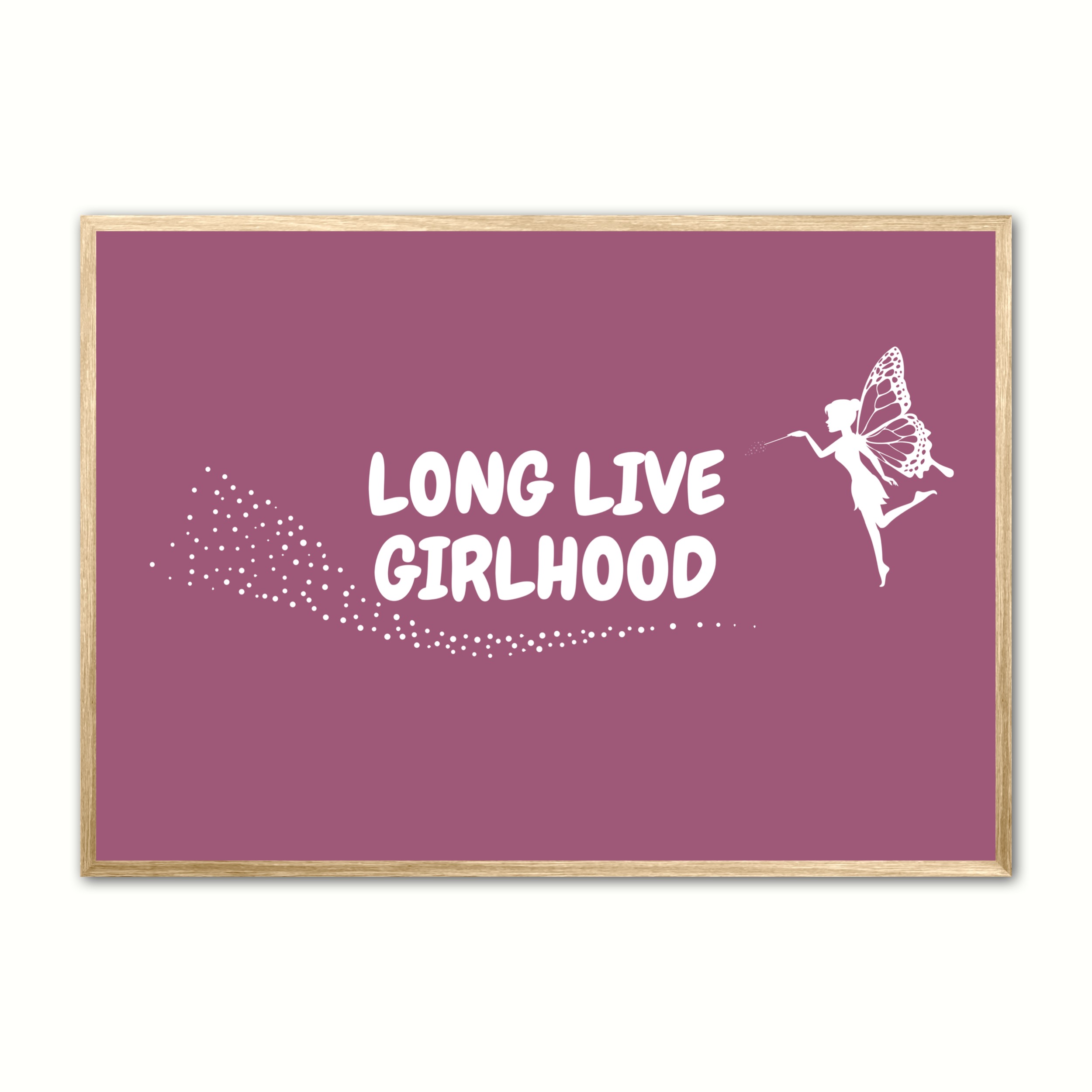 Billede af Plakat med Long Live Girlhood - Lilla 21 x 29,7 cm (A4)