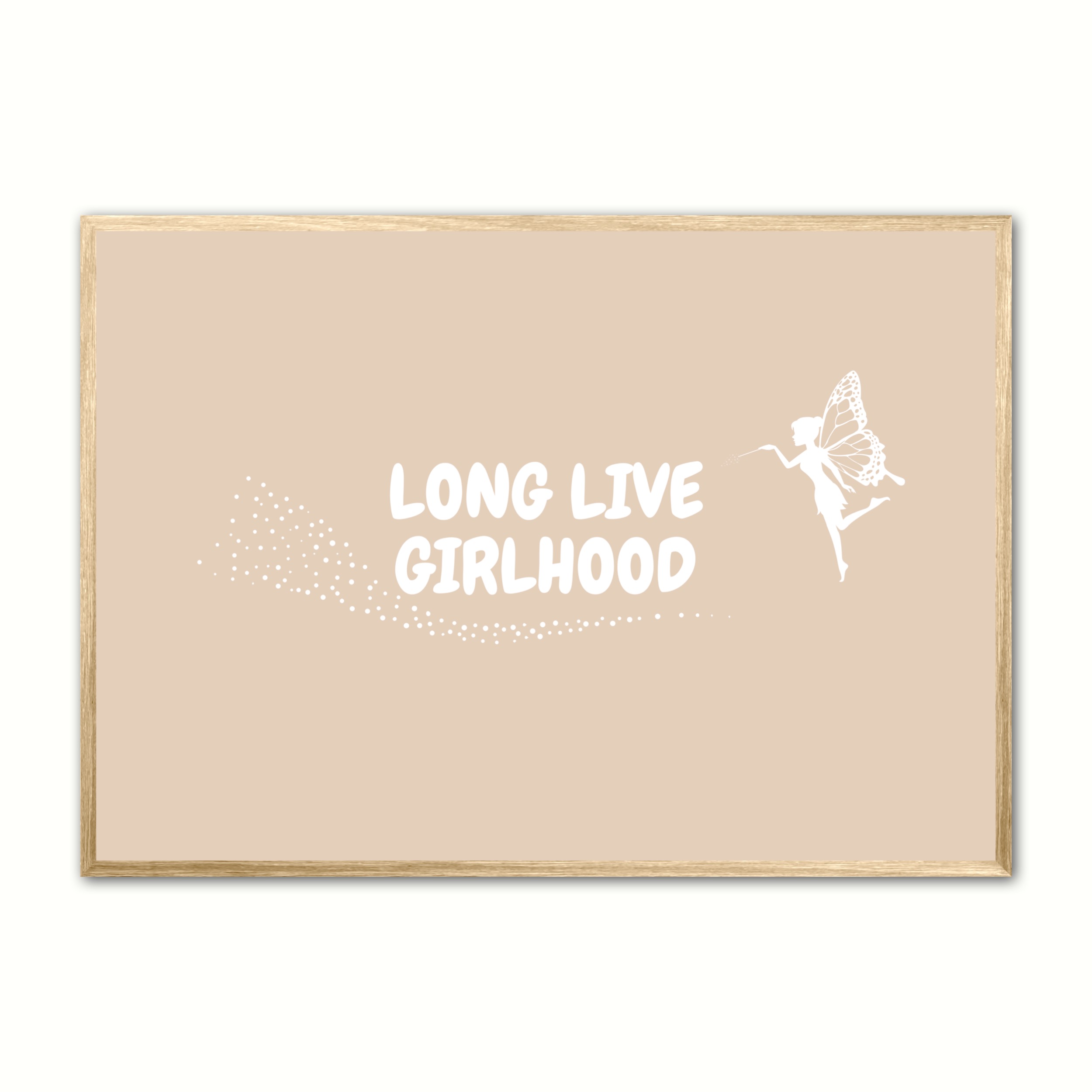 Billede af Plakat med Long Live Girlhood - Sand 21 x 29,7 cm (A4)