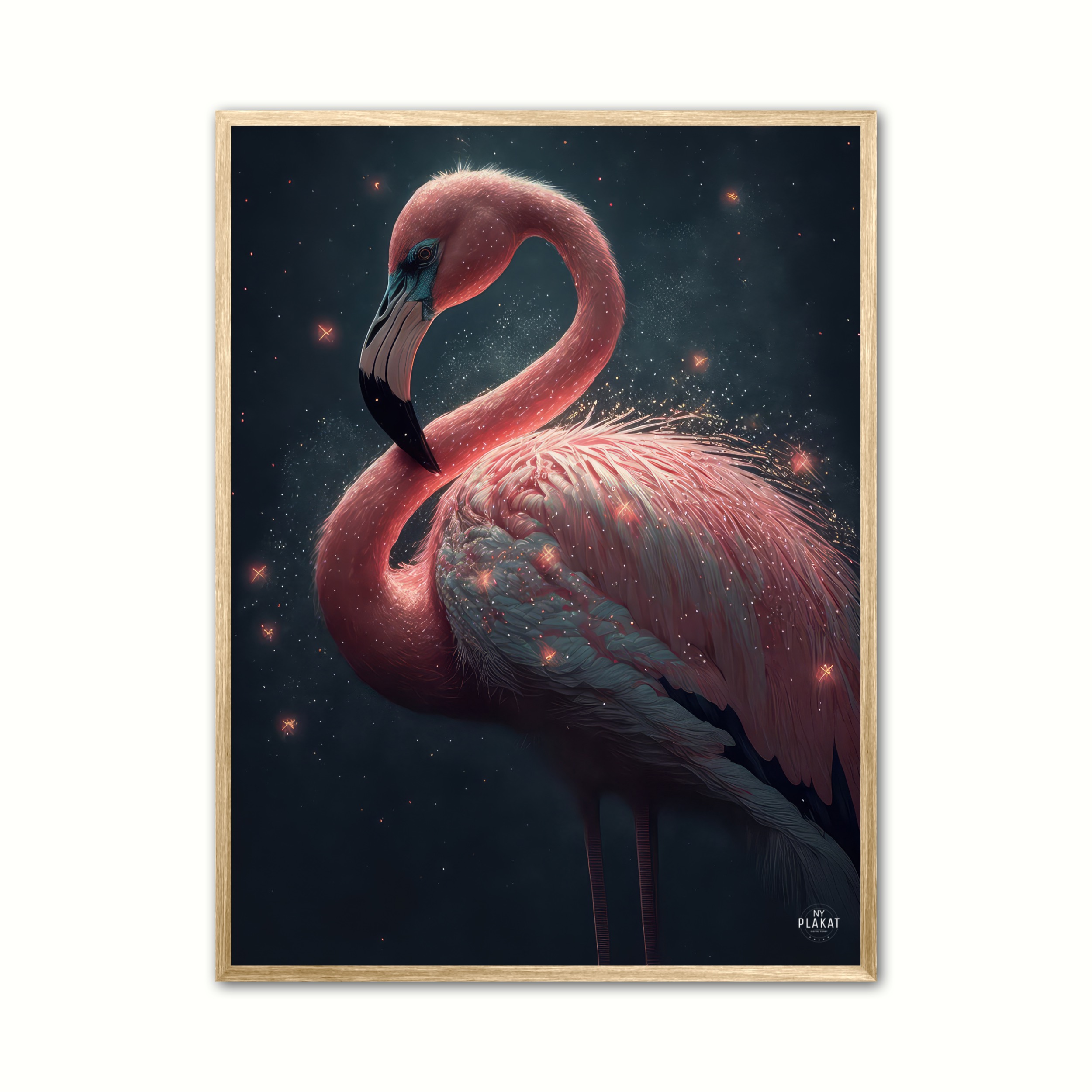 Se Plakat med Flamingo Nr. 2 50 x 70 cm (B2) hos Nyplakat.dk