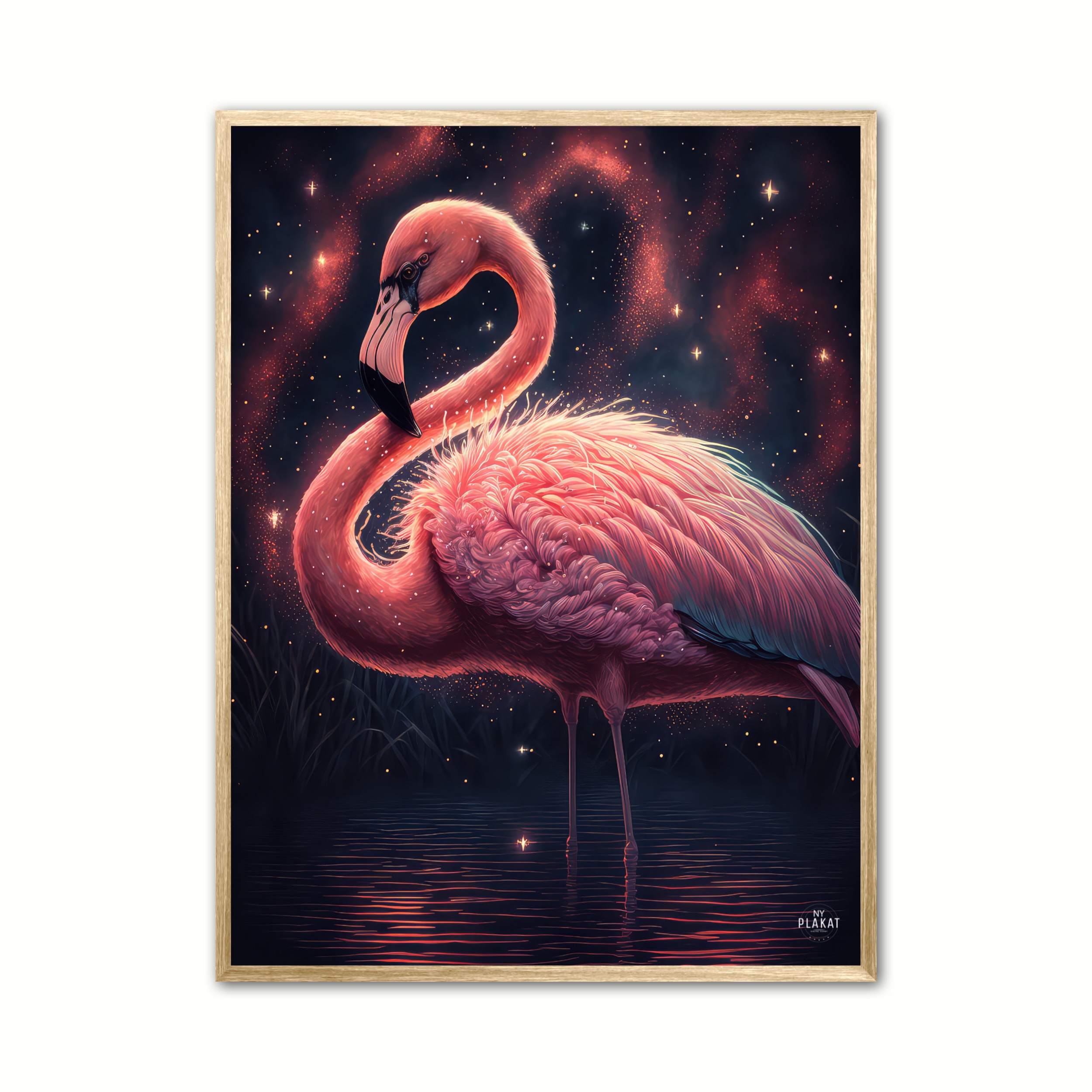 Billede af Plakat med Flamingo Nr. 3 21 x 29,7 cm (A4)