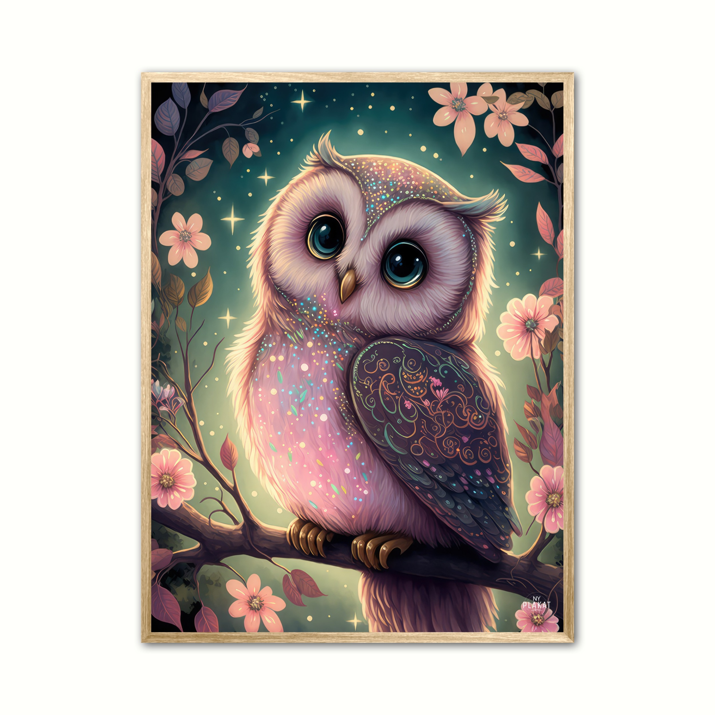 Plakat med Ugle 1 21 x 29,7 cm (A4)