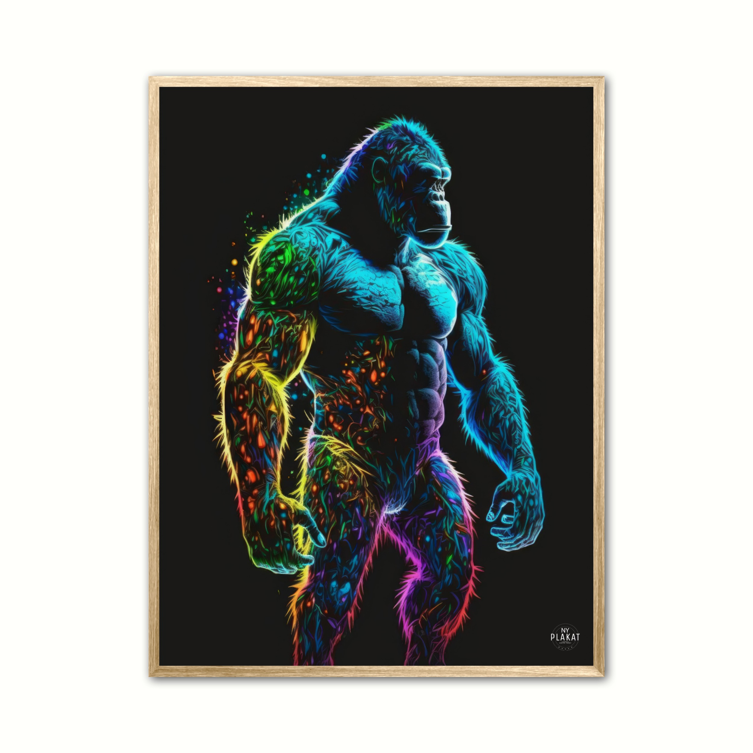 Gorilla plakat 3 - Dyr 21 x 29,7 cm (A4)