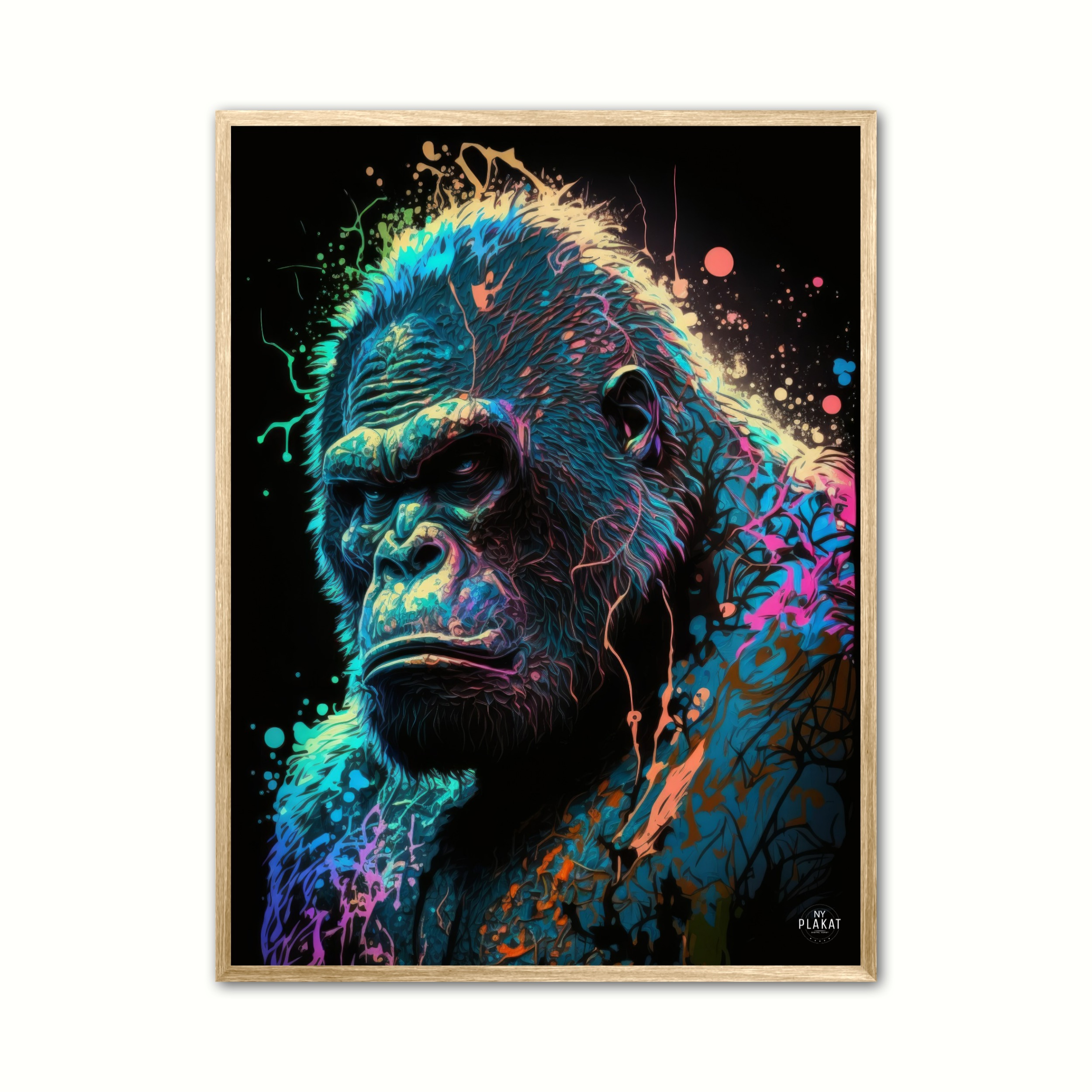 Gorilla plakat 2 - Dyr 21 x 29,7 cm (A4)