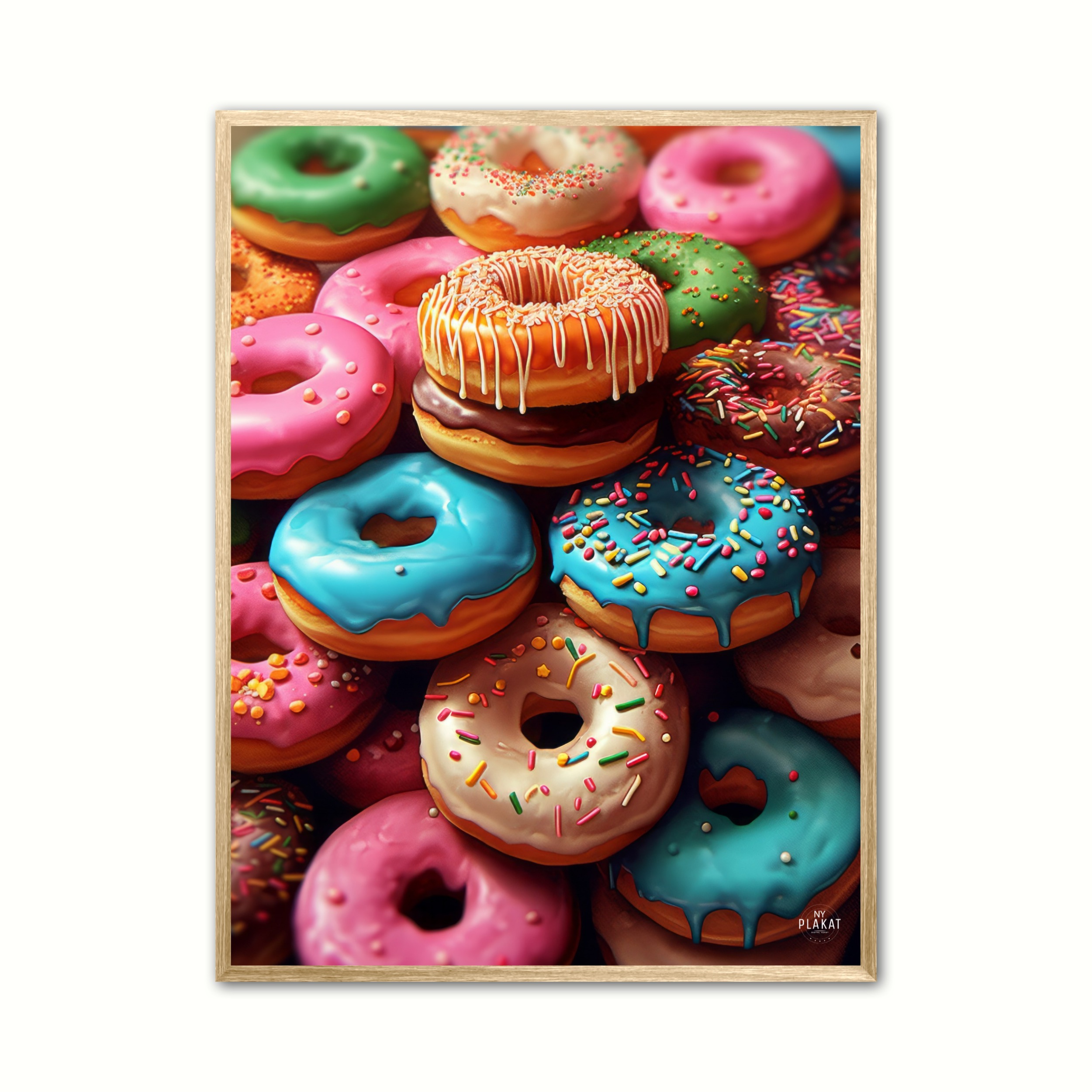 Plakat med Donuts Bunken - Plakat 21 x 29,7 cm (A4)