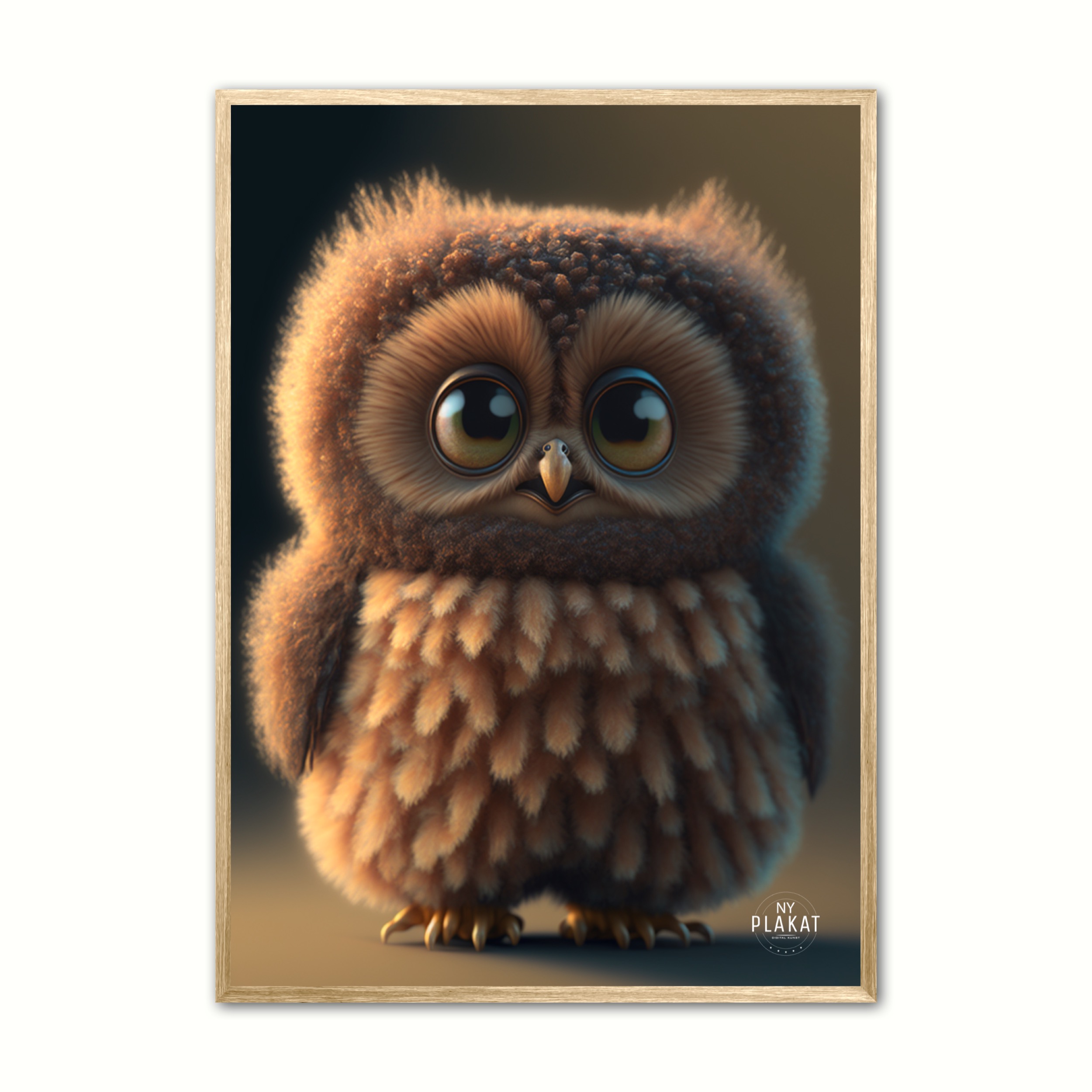 Billede af Plakat med Owlette - Ugle 21 x 29,7 cm (A4)