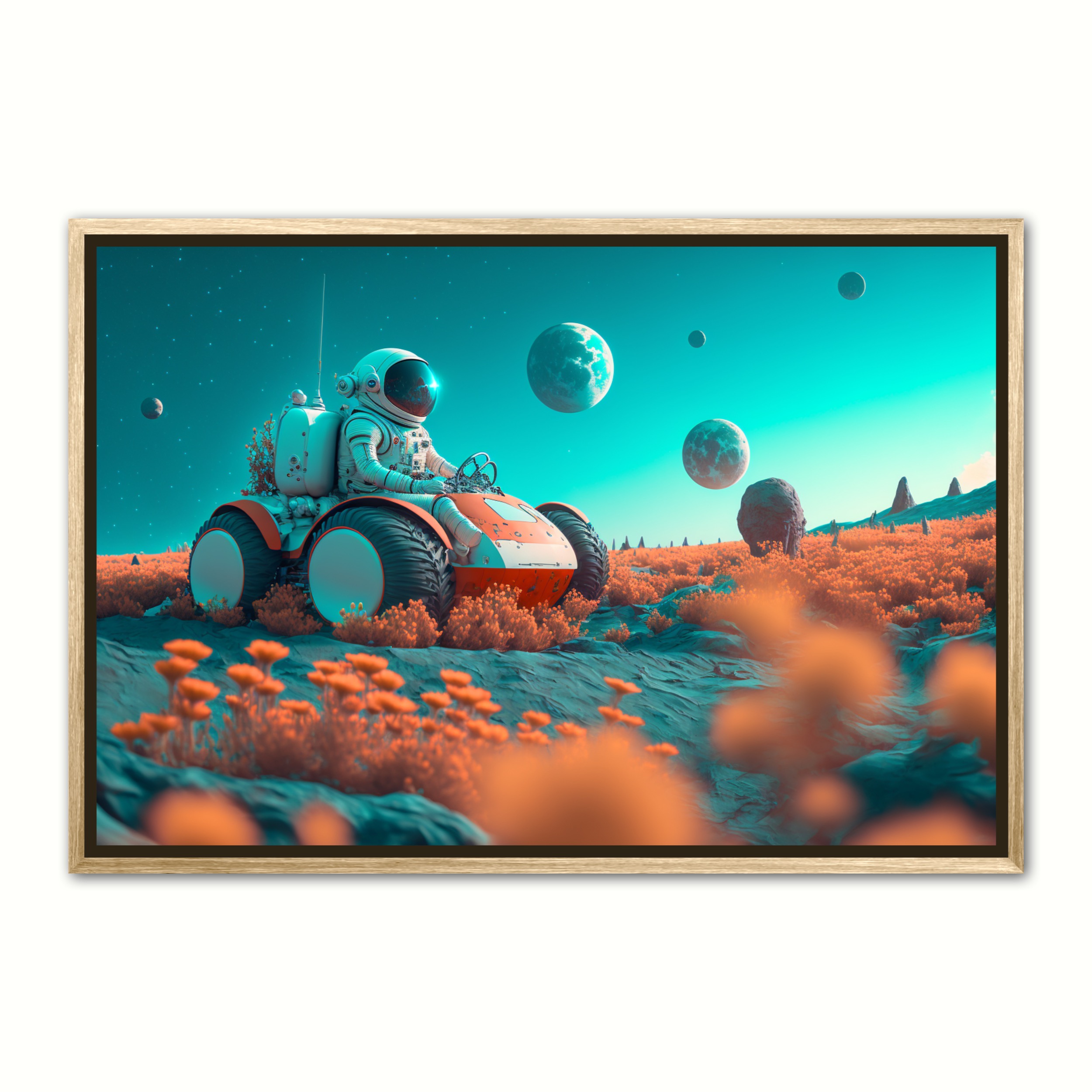 Billede af Plakat med Rumbil - Interstellar Orange 21 x 29,7 cm (A4)