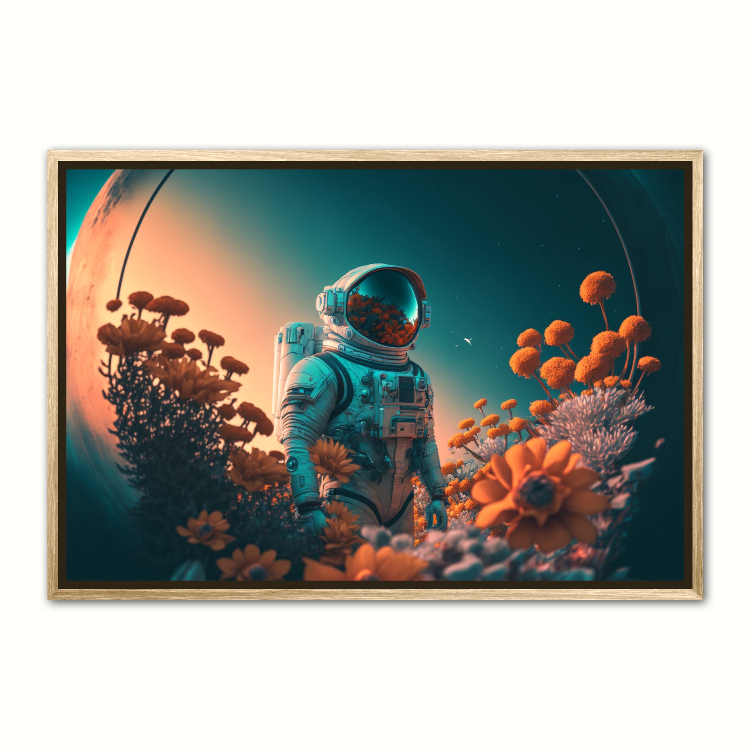Billede af Plakat med Rumtid - Interstellar Orange 21 x 29,7 cm (A4)