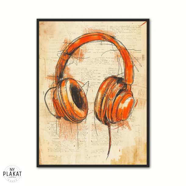 HeadPhones Plakat 1 - Musikplakat