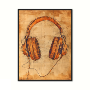 HeadPhones Plakat 2 - Musikplakat