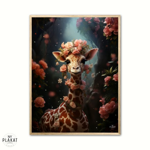 Floral GiraFantasia Plakat Zoom 2 - Giraf Plakat 2