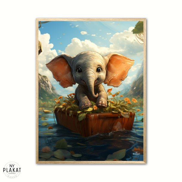Elefant i bd - Fantasi plakat