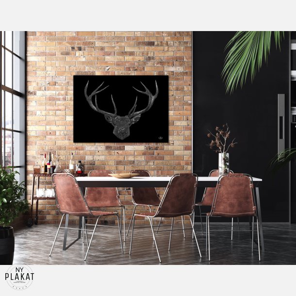 Kronhjort - Scribble plakat