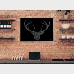 Kronhjort - Scribble plakat