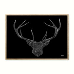 Kronhjort - Scribble plakat