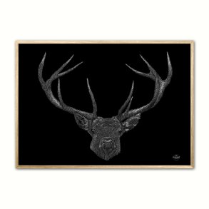 Kronhjort - Scribble plakat