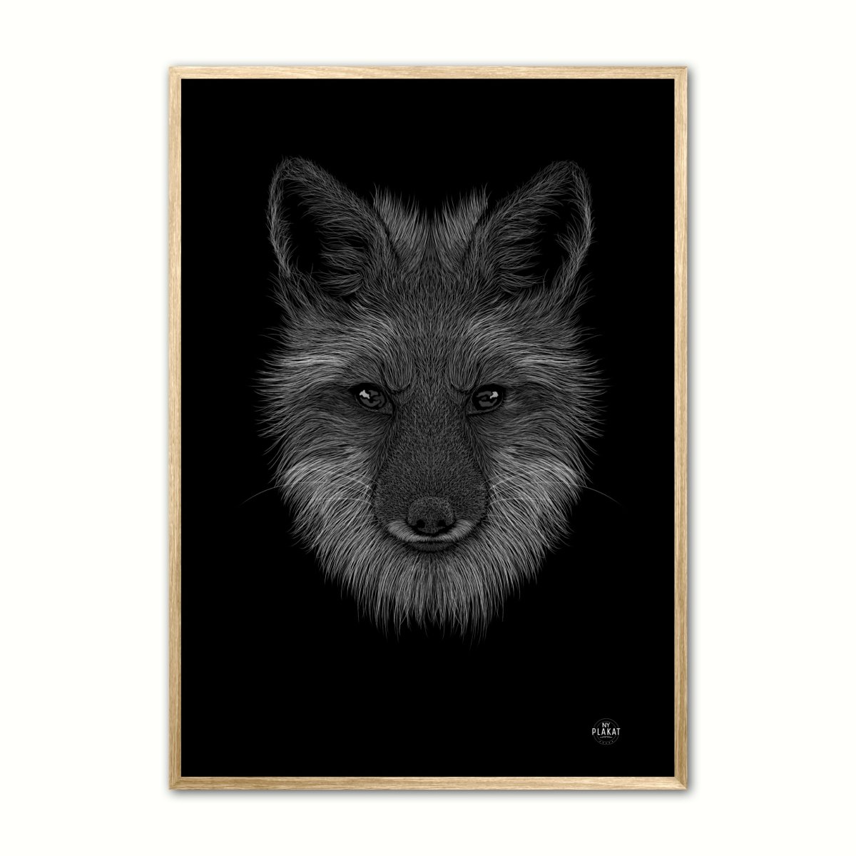 Ræv - Scribble plakat - Scribble-illustrationer - NyPlakat.dk