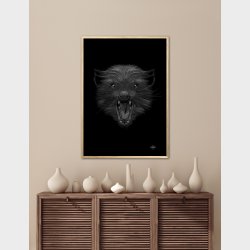 Tasmansk Djvel - Scribble plakat