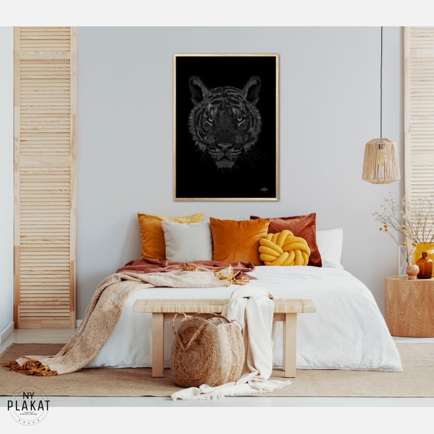 Bengalsk Tiger - Scribble plakat