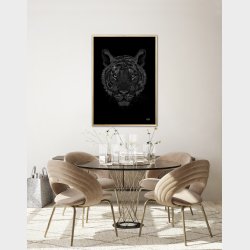 Bengalsk Tiger - Scribble plakat