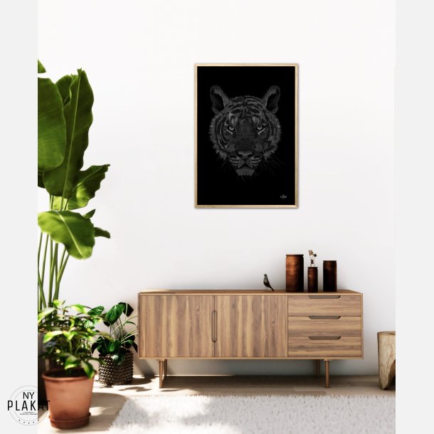 Bengalsk Tiger - Scribble plakat