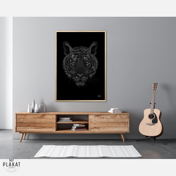 Bengalsk Tiger - Scribble plakat