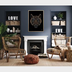 Bengalsk Tiger i farver plakat