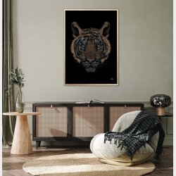 Bengalsk Tiger i farver plakat