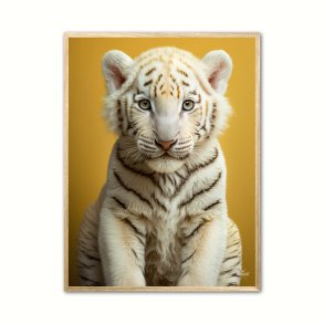Albino Bengalsk Tiger plakat - Gul