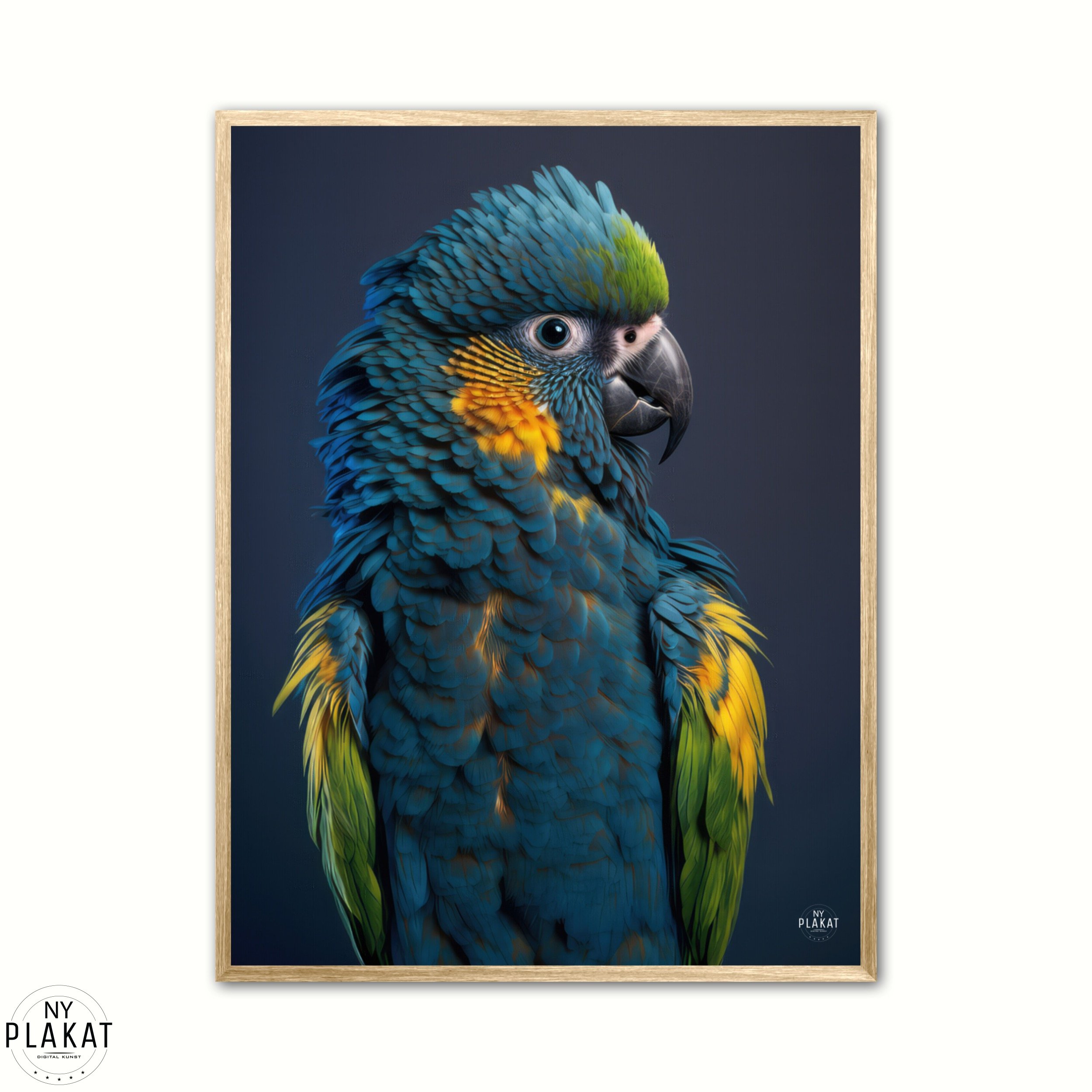 Papegøje - Blå 2 - Plakater - Velkommen til Plakat