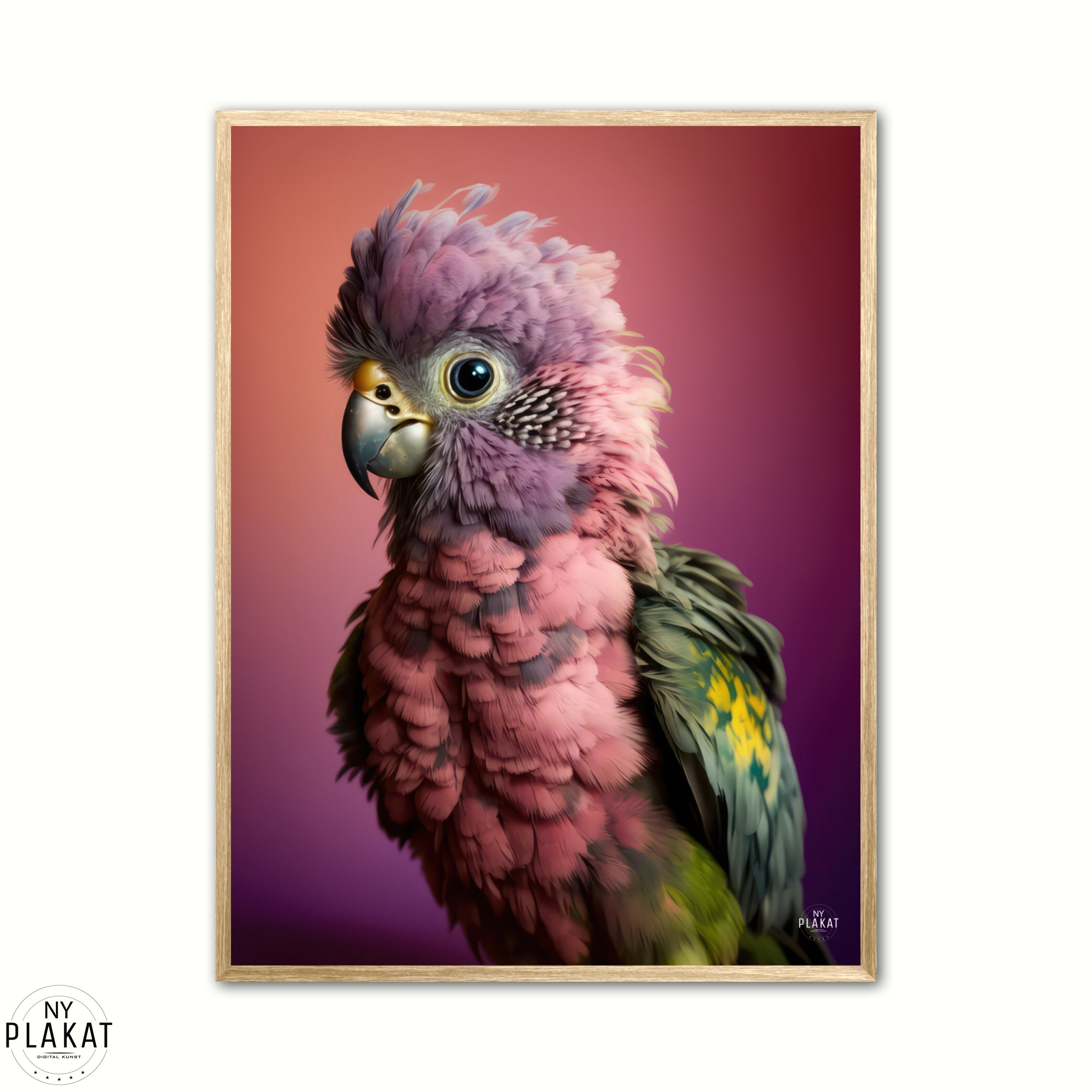 Papegøje Pink 1 - - til Ny Plakat