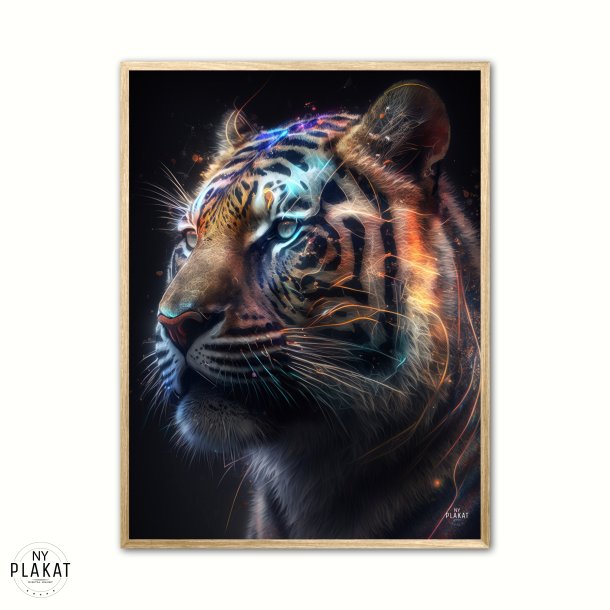 Tiger plakat 1 - Dyr 30 x 40 cm