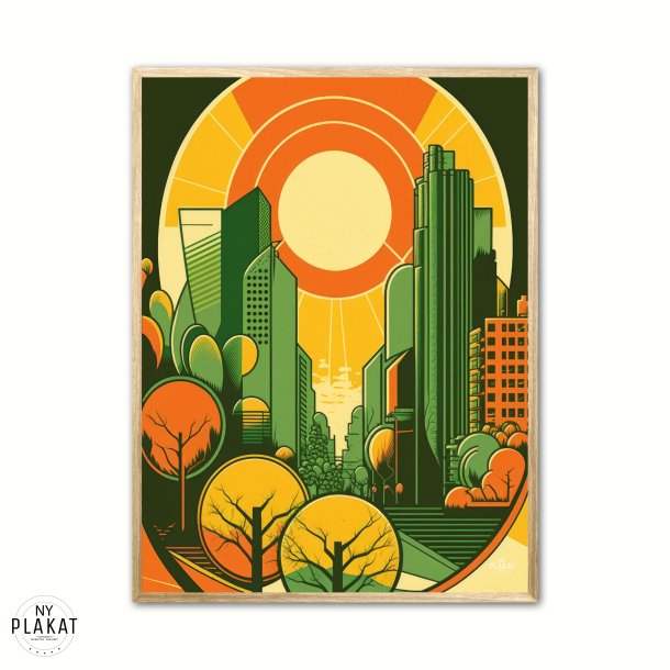 Skyline 1 - Retro plakat